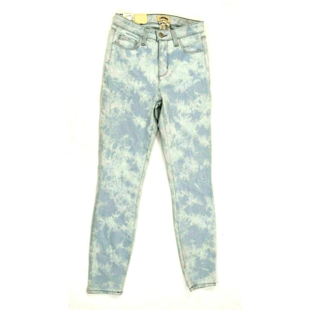 L'Agence Margot High Rise Skinny Tie Dye Jeans Womens Size 25 New with Tag